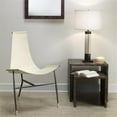 thumbnail image 2 of Jamie Young Co Abilene Leather Lounge Chair in White, 2 of 12