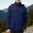thumbnail image 2 of LMOIPLI Men's Outdoor Sport Removable Hood Jacket Waterproof Long Sleeves Color Block Casual Coats Winter Trendy Wind Resistant Zip Up Jacket with Pockets Blue XXXXL, 2 of 3