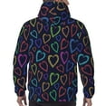 thumbnail image 7 of Junzan Colored Hearts for Men's Hoodie - Fall Pullover Hooded Sweatshirt-Hooded Sweatshirt for Men - Men's Stylish Sweatshirt for Winter & Autumn-3X-Large, 7 of 7
