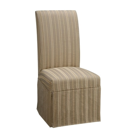 Woven Taupe with Copper, Gold and White Stripes Skirted Slip Over