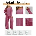 thumbnail image 5 of SIEANE Women Plus Size Casual 2 Piece Outfit Set Long Sleeve Pajama Set Lounge Set 1X-4X, 5 of 7