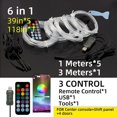 thumbnail image 1 of HLONK USB-Powered LED Car Interior Strip Lights - 629.92inch Colors  Music Sync  App/Remote Control  Flexible RGB Neon Lighting for Dashboard & Doors, 1 of 7