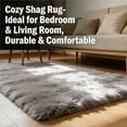 thumbnail image 3 of Adei Carpets,Fluffy Shag Area Rugs - 15x47in Grey, Plush for Living Room & Nursery, 3 of 5