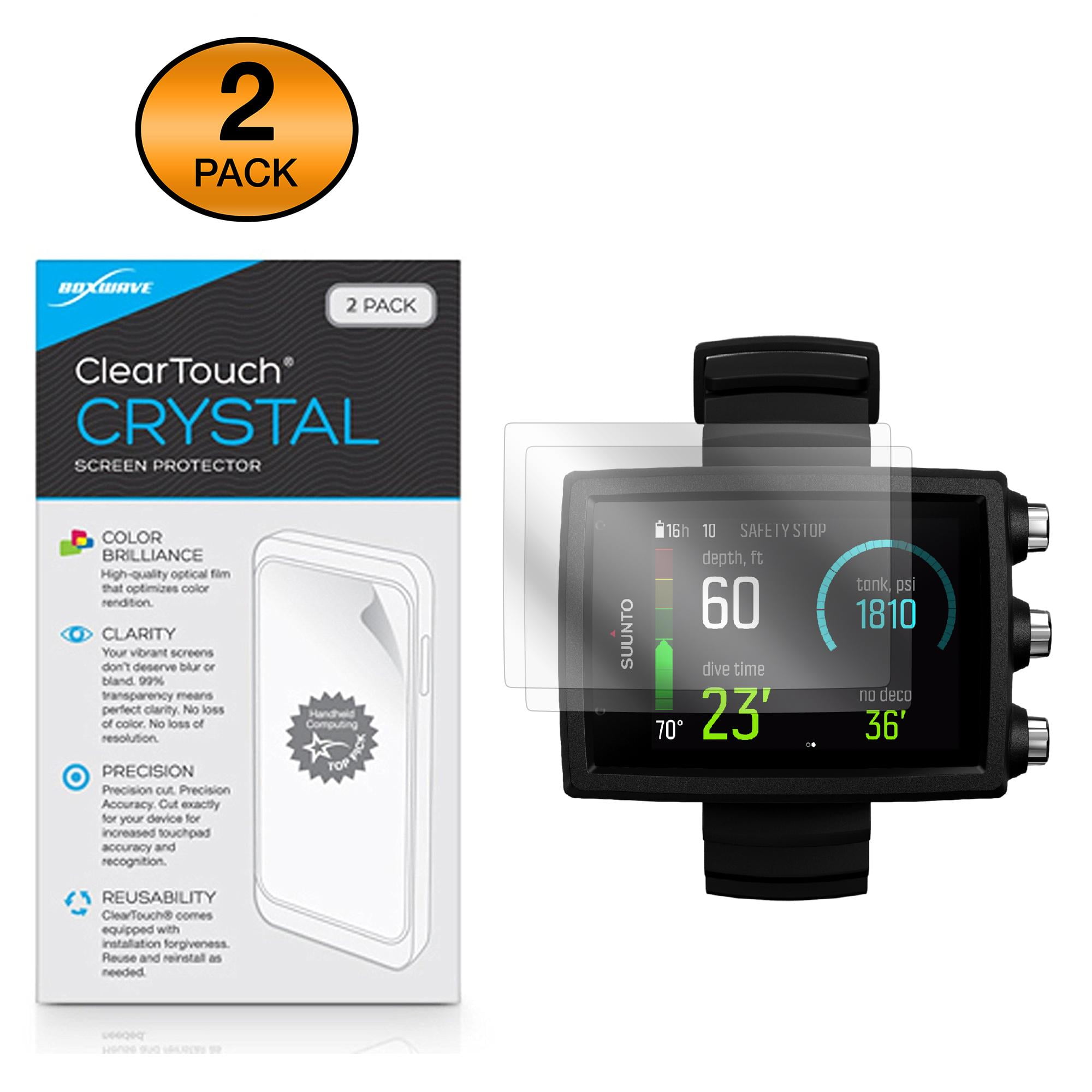 ClearTouch Crystal 2-Pack BoxWave® Shields From Scratches for Wahoo ELEMNT ROAM Wahoo ELEMNT ROAM Screen Protector HD Film Skin