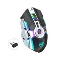 thumbnail image 1 of Mistaha HXSJ T30 Souris Sans Fil avec 5 Modes de Lumière RGB et DPI Réglable - Pile Lithium Rechargeable - Noir, 1 of 6