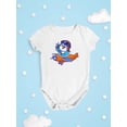 thumbnail image 3 of Cute Bird Riding Airplane  Bodysuit Infant -Image by Shutterstock,  24 Months, 3 of 4