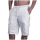 thumbnail image 2 of pstuiky Pantalones cortos para hombre, Pantalones cortos de verano para hombre, elásticos, con cordón y color liso, holgados e informales, para playa Pantalones cortos para correr para hombre, 2 of 7
