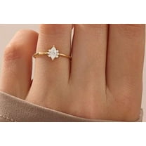 vylahjewellery 1.50 Ct Rose Gold Marquise Cut Moissanite Solitaire Ring 14k Gold Engagement Ring for Her