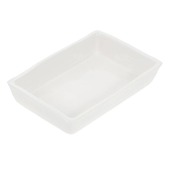 High Temperature Resistant Ceramic Tray for Laboratory Experiments Rectangular Dish 1 Set