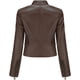 thumbnail image 3 of Chaqueta de cuero para mujer, chaqueta de motorista corta, cuello alto, cremallera, chaqueta de cuero, chaqueta de entretiempo para otoño y primavera, 3 of 5