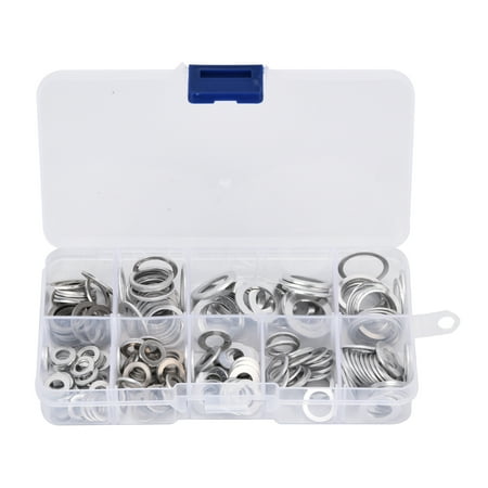 

Brrnoo Aluminum Flat Washer 200Pcs Flat Washer Aluminum High Temperature Resistant Accessory Set Kit For Maintenance Flat Washer