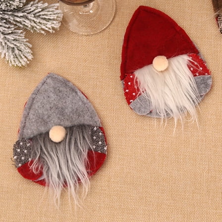 AURARMLET Tableware Holder Red Cloth 6pcs