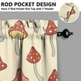 thumbnail image 5 of Mushroom (32) Kitchen Curtain Valance 3 Piece Home Curtains and Valance Set Curtain Sink Window Decor Window Treatment Tier 27.5x36 Length, 5 of 6