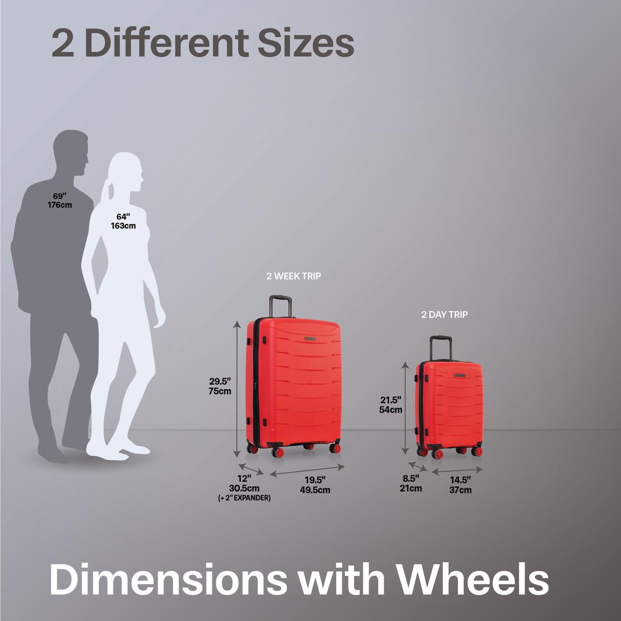 Air Canada Radius Hardside Luggage Set: 28 Inch Large Suitcase & Carry-On Luggage, 2 Pieces Suitcase Set with Wheels