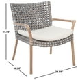 thumbnail image 5 of SAFAVIEH Collette Rattan Accent Chair w/Cushion, Grey White Wash, 5 of 7