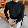 thumbnail image 3 of Suéteres de cuello alto de punto blanco para hombre, ropa de cuello alto para hombre, ropa de negocios, camiseta de algodón, gruesa, de invierno, X vieja, 3 of 5