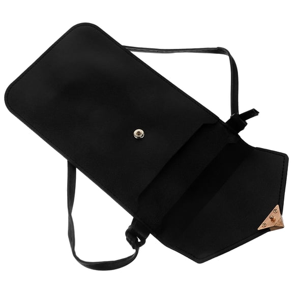 OULII Black Crossbody Phone Pouch with Transparent Window for Cards and Cash, Compact and Stylish Wallet Bag