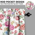 thumbnail image 5 of Kitchen Curtains and Valance Set 24 Inch Tier Pioneer Colorful Floral Curtains Small Drapes for Cafe Living Room Bathroom Farmhouse 3 Pieces Set Rod Pocket, 5 of 6