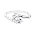 thumbnail image 5 of Silvago Jewelry Round Cut 2.34 Ct VVS1/E-F Moissanite Engagement Bypass Ring - 14K White Gold Plated Classic Anniversary Ring For Women's - Forever Moissanite Ring for Women's, 5 of 8