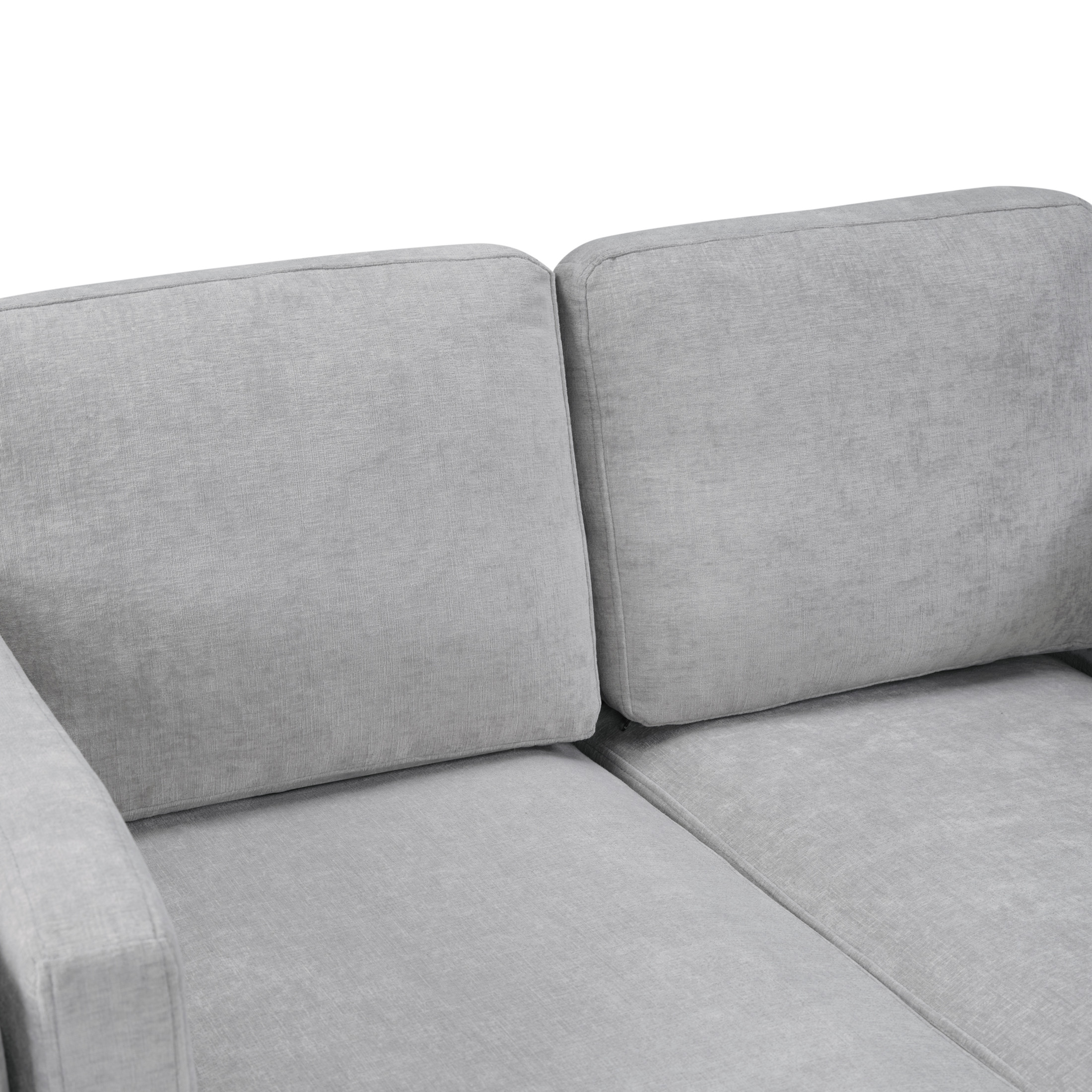 Christopher Knight Home Modern Chaise Lounge Sofa Bed, 53.5" Upholstered Sofa Couch with Armrests, Gray