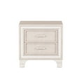 thumbnail image 3 of 2-Drawer Beige Velvet Nightstand with Metal Legs / Save Space and Organize Bedroom Essentials, 3 of 6