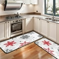 thumbnail image 3 of Kitchen Rugs Sets Of 2,White Christmas Snowflake Pattern Anti Fatigue Kitchen Mat Rugs Non Slip Washable,Decorative Kitchen Floor Mats for Kitchen,Sink,Laundry,17"x47"+17"x47", 3 of 5