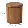 thumbnail image 3 of 2-Pack Walker Edison Modern Solid Oak Wood Side Tables, Medium Brown Oak, 3 of 5