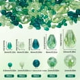thumbnail image 2 of 1 Box 280Pcs Teardrop Glass Beads Bulk Green Spacer Glass Bead Natural Stones Faceted Vertical Gemstones Loose Beads with Hole for Jewelry Making Supplies DIY Necklace Bracelets colorful DIY, 2 of 5