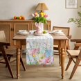 thumbnail image 3 of Easter Eggs Table Runner 36 Inches Long for Kitchen Dining, Spring Daisy Eucalyptus Leaves Gray Plaid Dresser Scarf Farmhouse, Dining Table Decorations for Wedding/Parties, 13 x 36 In, 3 of 8