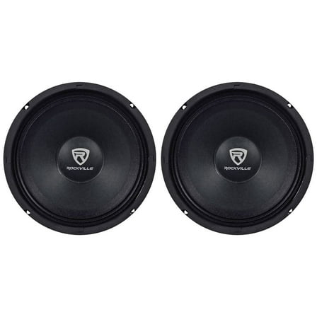 (2) Rockville RM88PRO 8" 8 Ohm 600 Watt SPL Midrange Mid-Bass Car Speakers