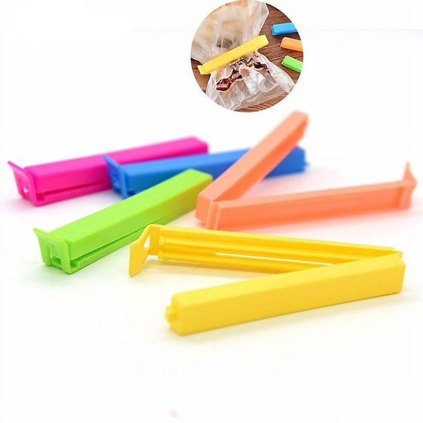 10 piezas de clips para sellar bolsas de almacenamiento de alimentos, refrigerios, pinzas de plástico, herramientas para bolsas de alimentos, utensilios de cocina coloridos