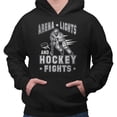 thumbnail image 2 of Arena Lights and Hockey Fights Hoodie Sweatshirt Unisex Large Black, 2 of 5