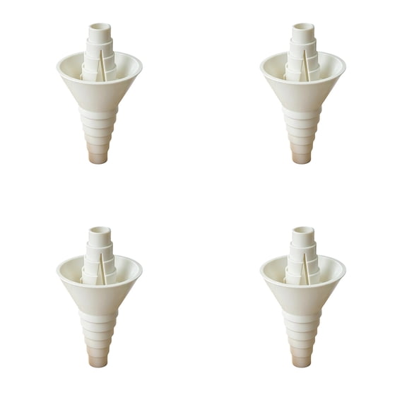 Gytml Bottle Transfer Connector Funnel 4 Pack Universal Funnel Adapter Household Liquid Pouring Tool For Bottle Container Transfer(White-4PCS)