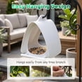 thumbnail image 5 of Camnix Platform Bird Feeder for Outdoors Hanging with Weatherproof Dome, Squirrel-Resistant Metal Tray, 2 Lbs Seed Capacity, 180° Multi-Bird Feeding, White, 5 of 7