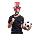 thumbnail image 7 of Jiibva USA Flag Pattern Top Hat Uncle Sam Hat Independence Day Headwear for Festival Carnival Halloween Fancy Dress Accessory, 7 of 7