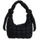 thumbnail image 1 of 8072 Bolso Bandolera Bordado Algodón Bolso Hombro Algodón Plisado (Negro), 1 of 9