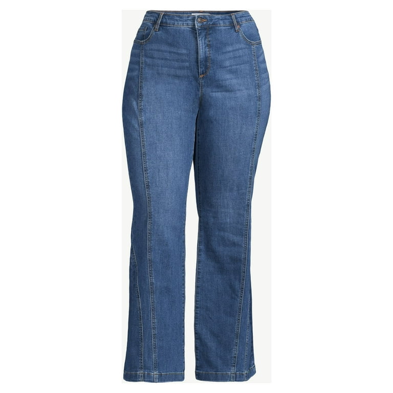 Sofia Jeans Women's Plus Size Melisa Curvy High Rise Seamed Flare Jeans 