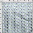 thumbnail image 4 of oneOone Georgette Viscose Light Blue Fabric Kids Animals Dress Material Fabric Print Fabric By The Yard 42 Inch Wide, 4 of 4
