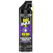 (2 pack) Raid Max Bed Bug & Flea Foaming Spray, 8 Week Residual Protection Bed Bug Control, 17.5 oz
