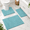 Aqua Blue-17"x24"+20"x32"+U Shape 20"x24", variant on Aqua Blue 17"x24"+20"x32"+U Shape 20"x24" Chenille Bathroom Rug Set of 3