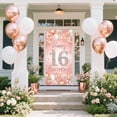 thumbnail image 4 of Birthday Decorations Door Banner - Happy  Birthday Backdrop Banners, Large Size Door Porch Sign Background for Pre-Teen Girls Party, 4 of 10