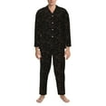 thumbnail image 3 of Naloa Autumn Leaves1 Men’s Pajamas Set - Long Sleeve Button Down Sleep Shirt and Pajama Bottoms Sleepwear Set-Medium, 3 of 7