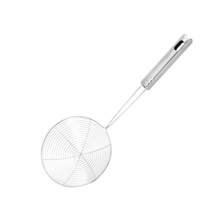 

1 Pc Stainless Steel Mesh Skimmer Strainers Spiral Mesh Skimmer Spoon/ Ladle for Noodles/ Spaetzle/ Pasta/ Chips (Silver)