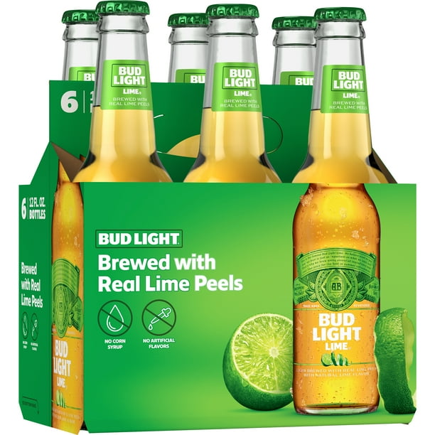 Bud Light Lime Beer, 6 Pack Beer, 12 FL OZ Bottles, 4.2 ABV Walmart