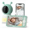 BOIFUN Video Baby Monitor with Remote Pan-Tilt-Zoom, 2K, Cry and Motion Detection, 300M Long Range, APP, Night Vision, 5'' Smart Baby Monitor with Camera and Audio