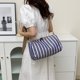 thumbnail image 5 of Bolso de mano de gran capacidad con cremallera para mujer choque de colores para salidas de trabajo uso diario, 5 of 9