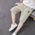 thumbnail image 2 of Stretch Cargo Shorts KhakiWork Shorts Classic Fit Elastic Waist Shorts Athletic Shorts Boy Pants Size 7-8 Years Summer&nbsp;Clothing, 2 of 5