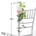 thumbnail image 2 of Flores de PEW Flores artificiales de boda con Decoraciones de sillas portátiles duraderas Flor de respaldo de silla para vacaciones Festivales Rosa Soledad Flores de banco, 2 of 10