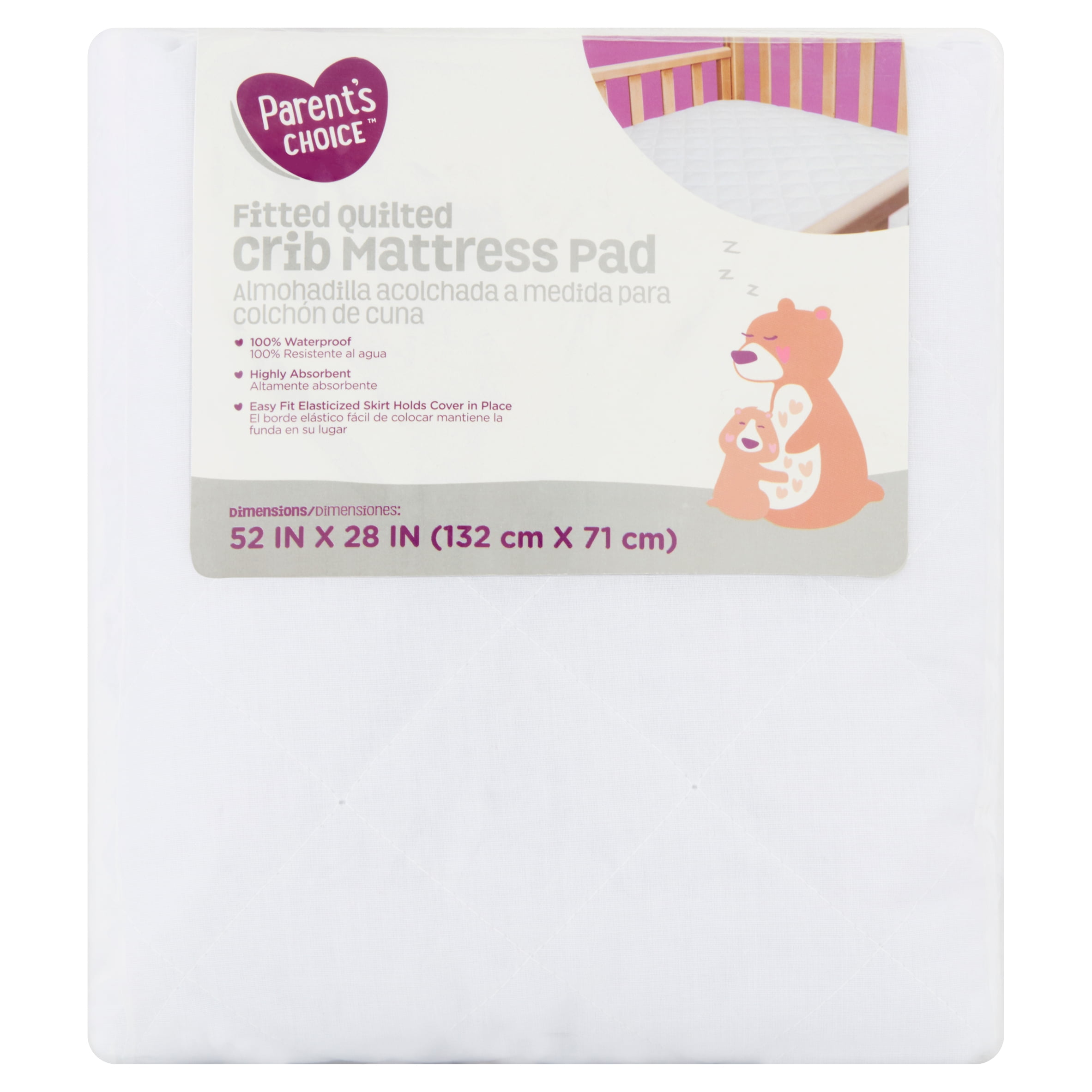 carter's keep me dry fitted quilted crib pad