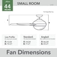 thumbnail image 3 of Hunter 44 inch Indoor Ceiling Fan with LED Light - Black Ceiling Fan with Pull Chain, For Bedroom, Living Room, or Kitchen, Standard Mount, No Remote, 5 Blades - Erling 51707, Matte Black, 3 of 14